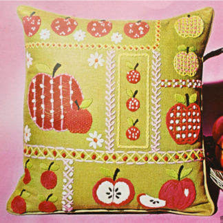Crewel Pillow Kit Bucilla Apple Delight