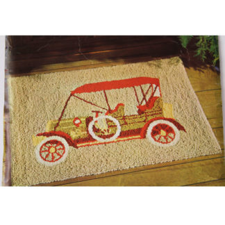 Punch Needle Rug Pattern ~ Antique Car