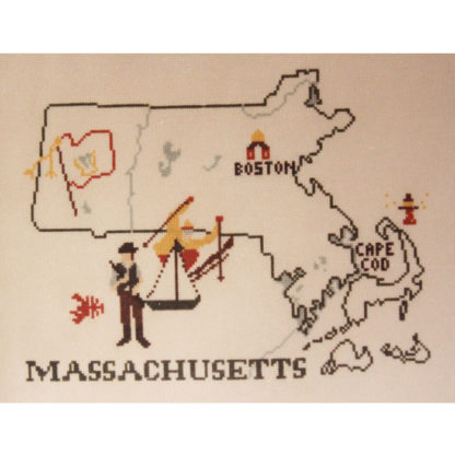 Massachusetts Counted Cross Stitch Chart Pattern