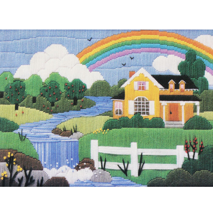 Longstitch Needlepoint Kit The Creative Circle "Summer Rainbow" - orangedogcrafts.com