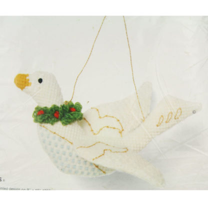 Sunset Designs Jiffy Needlepoint Ornament Kit #5047 “Dove” (1980)