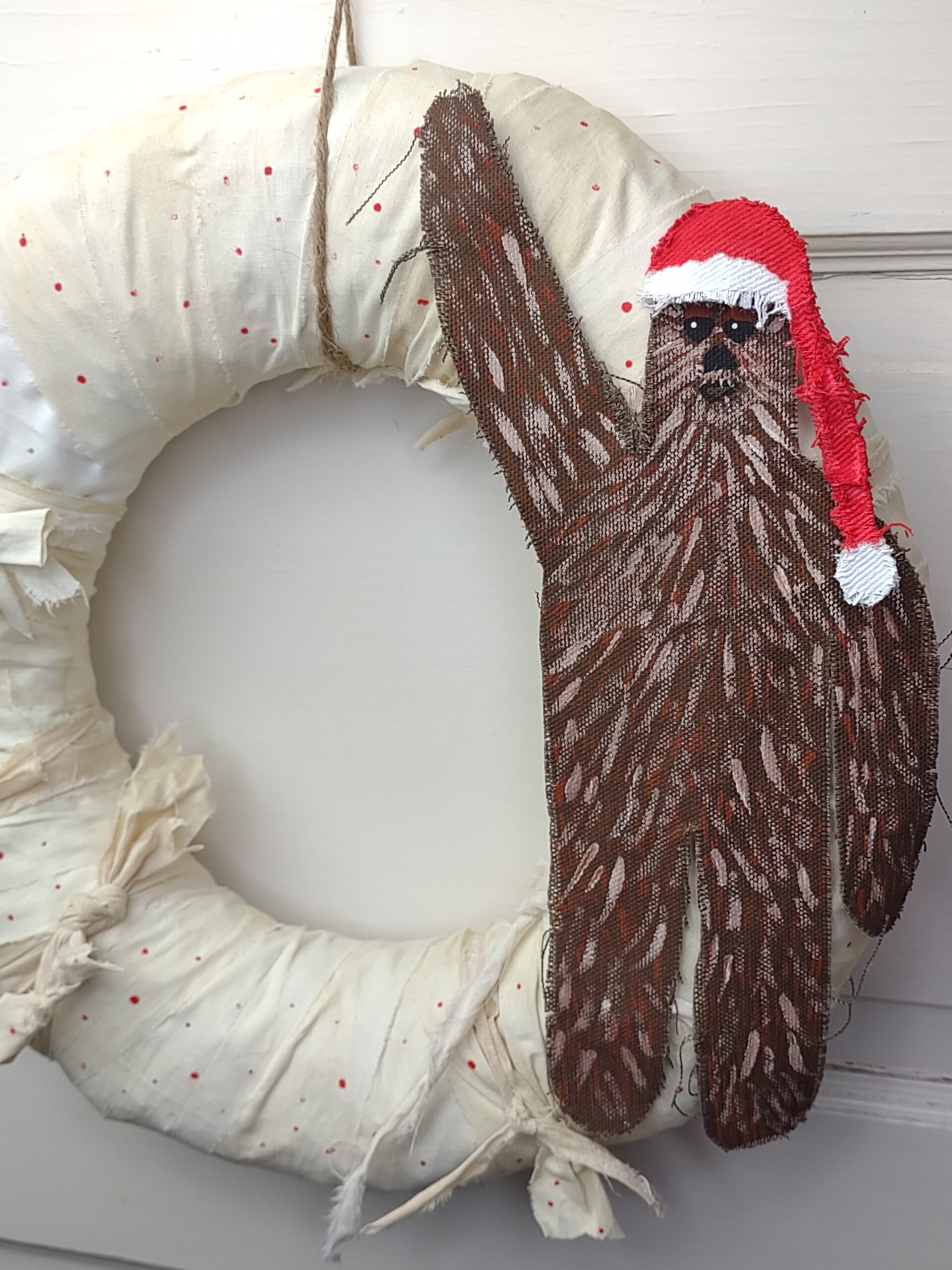 Sasquatch Santa 12" Christmas Wreath
