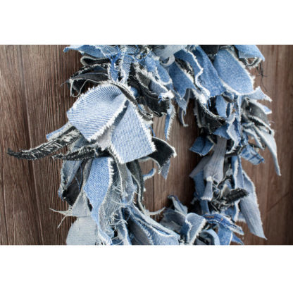 Denim Mix Rag Wreath