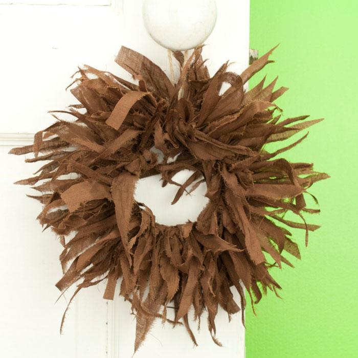 Chocolate Mini Rag Wreath