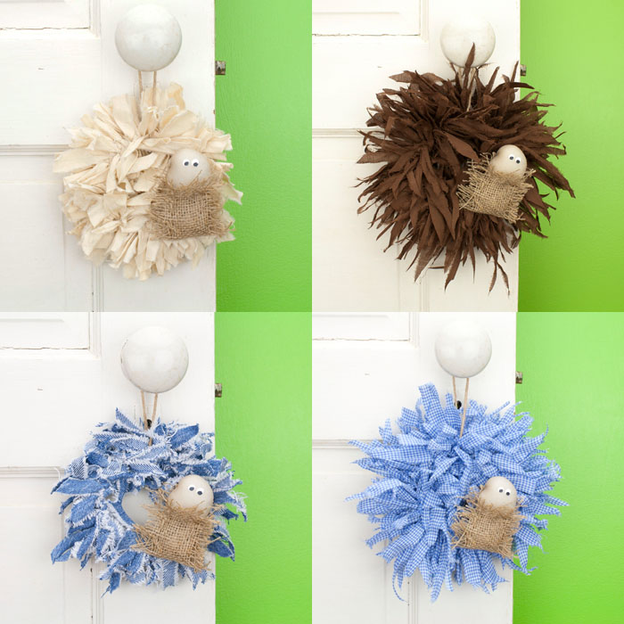 Mini Wreaths with Baby Potato Sack