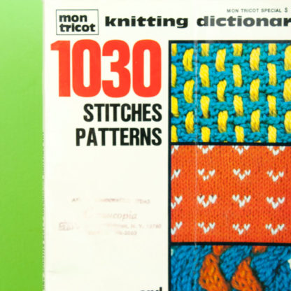 Knitting Dictionary Mon Tricot 1030 Stitches & Patterns