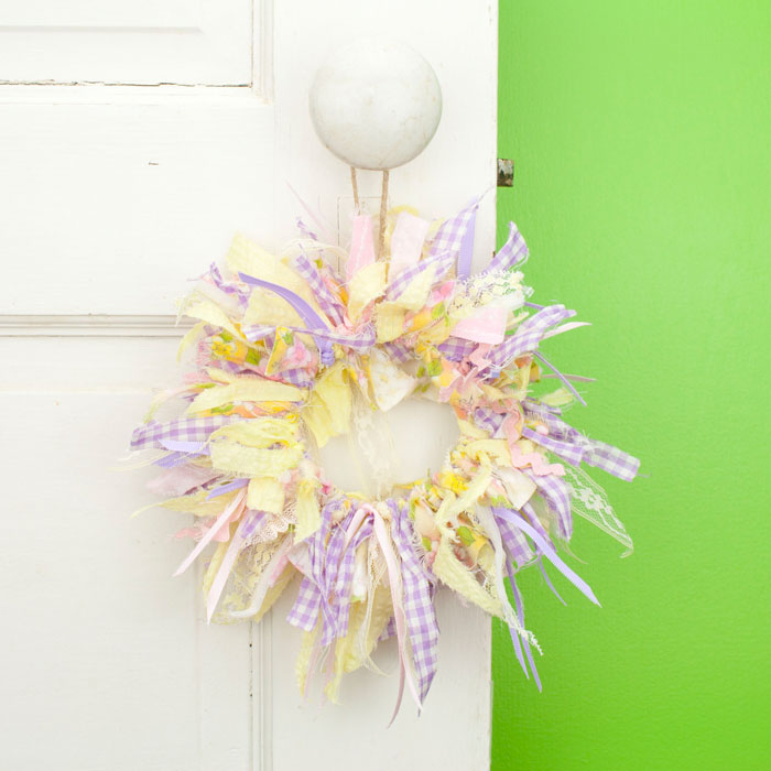 Spring Mini Rag Wreath