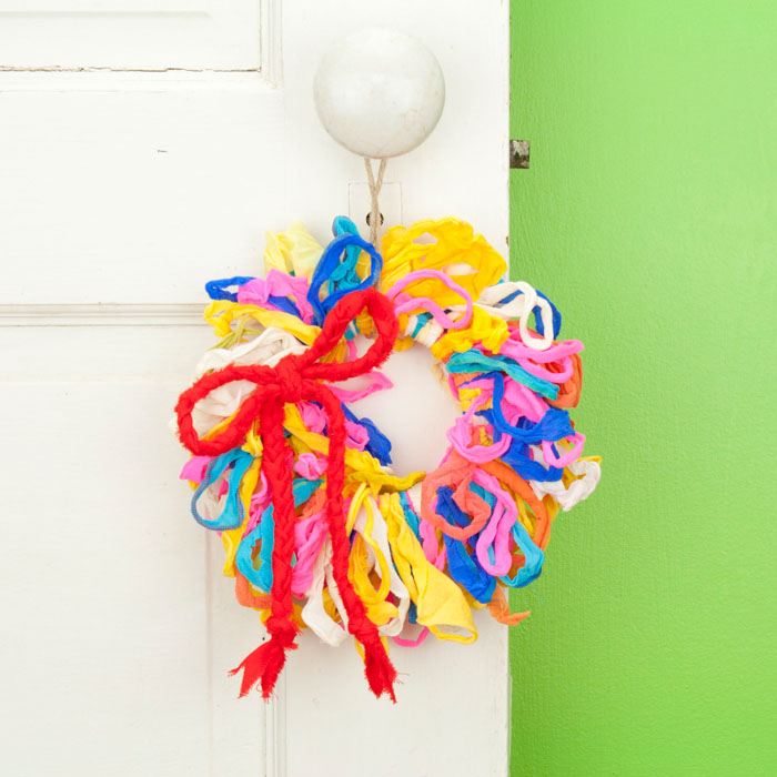 Mini Loop Rag Wreath