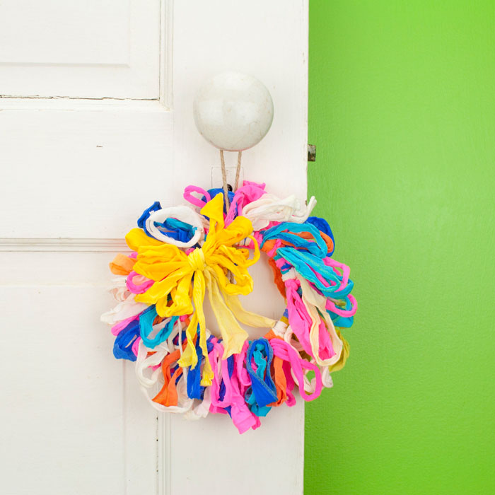 Mini Loop Rag Wreath