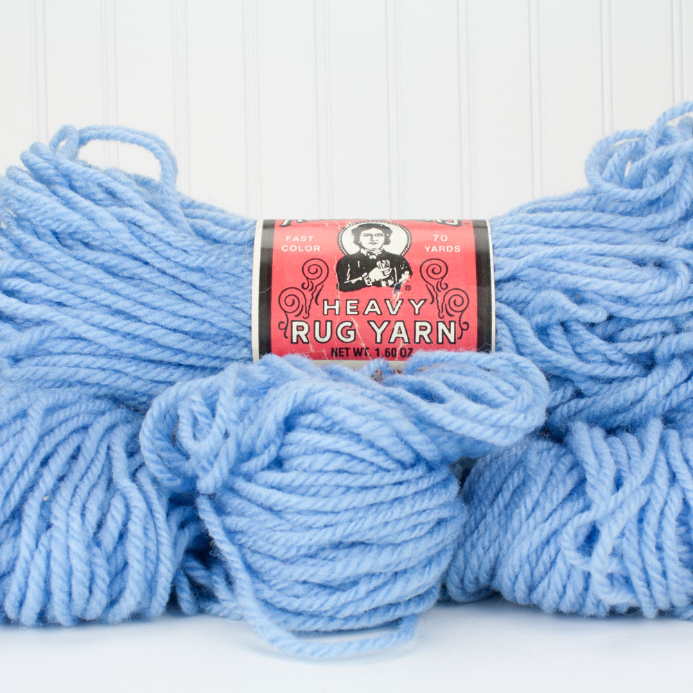 Vintage Aunt Lydia's Rug Yarn "Med Blue #710" - orangedogcrafts.com