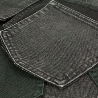 Black Jean Pockets - Reclaimed Denim - orangedogcrafts.com