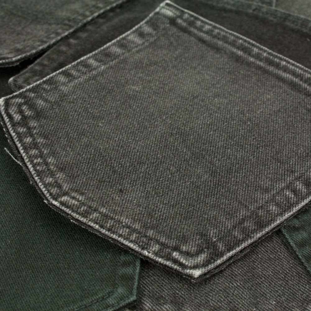 Black Jean Pockets - Reclaimed Denim - orangedogcrafts.com