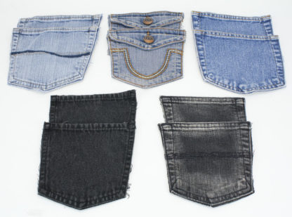 Denim Jean Pockets "Denim Mix" - orangedogcrafts.com